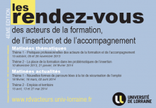 Les rendez-vous des acteurs de la formation, de l'insertion et de l'accompagnement