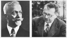 Portraits de Elie Cartan et Hermann Weyl.