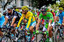 Crédit photo : Alexandre Prevot (Flickr) Les coureurs du Tour de France à Nancy.