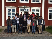 Les étudiants PERCCOM devant le manoir de Wibergsgårdenune (promotion 2013-15)