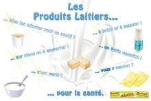 affiche sur les produits laitiers