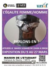 Affiche L'égalité Femme/Homme: Parlons-en!
