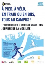 Affiche de la journée de la mobilité sur le campus du Saulcy Affiche de la journée de la mobilité sur le campus du Saulcy
