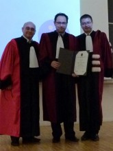 Mauricio CAMARGo, entouré de Ismael PENA et Pascal LHOSTE