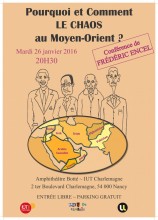 Conférence : "Pourquoi et Comment le chaos au Moyen-Orient"