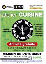 affiche atelier cuisine du 18 janvier