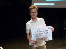Thomas Perrot, doctorant labo Inra & Université de Lorraine vainqueur  de la finale régionale MT180 | Photo de l'Inra de Nancy-Lorraine