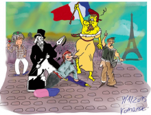 « La Liberté guidant le peuple » vue par Romanski.