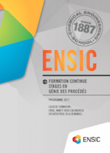 Plaquette - Offre de formation continue de l'ENSIC Formation Tout au Lon de la Vie - ENSIC