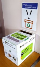 Boîte de collecte d'instruments d'écriture usagés