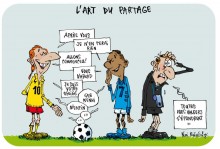 L'art du partage, un dessin de presse de Rémi Malingreÿ.