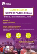 Matinée de la formation professionnelle de l'Université de Lorraine Matinée de la formation professionnelle de l'Université de Lorraine