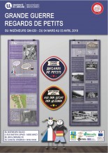 Affiche de l'exposition "Grande Guerre, regards de petits " - BU ingénieurs GM-GSI