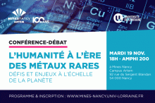 Conférence-débat "L’humanité à l’ère des métaux rares"