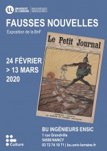Affiche de l'exposition : "Fausses nouvelles"