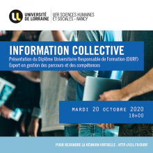 Information collective Diplôme Universitaire Responsable de Formation