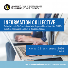 Information collective Diplôme Universitaire Responsable de Formation
