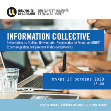 Information collective Diplôme Universitaire Responsable de Formation