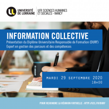 Information collective Diplôme Universitaire Responsable de Formation