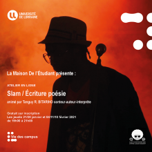 [En ligne] Atelier Slam Écriture Poésie