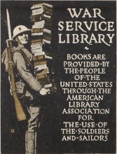 Etiquette sur les livres du War Service Library