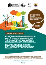 2e rencontre - Cycle d'études - Ethique environnementale pour juristes