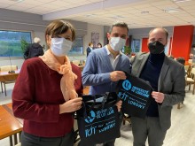 De gauche à droite : Julia Yamnenko et Oleksandr Bondarenko – enseignants-chercheurs à KPI, Damien Guilbert – enseignant-chercheur au GREEN