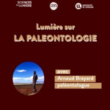 Vignette mentionnant "La paléontologie", avec la photo de M. Arnaud Brayard