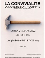 Représentation de la pièce de théâtre "La Convivialité" sur le Campus Lettres & Sciences humaines de Nancy