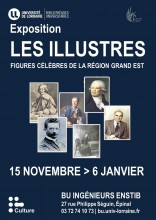 Affiche de l'expo : "Les illustres"