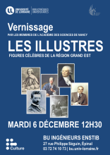 Affiche du vernissage Les illustres