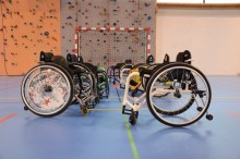 Fauteuils roulants pour la mise en situation réelle avec les étudiants Illustration Journee Handisport IUT Thionville-Yutz