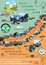 Affiche de l'expo : "Projets d’étudiants de l’ENSAIA en Irlande et au Kenya"
