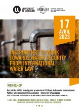 Infographie "Instruments to work towards water security from international water law"