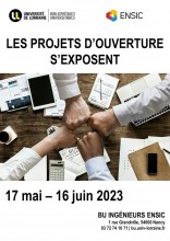 Affiche de l'expo : "Les projets d'ouverture s'exposent"