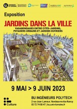Affiche de l'expo : "Jardins dans la ville"