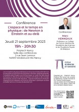 Affiche conférence Marc Henneaux