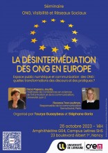 affiche seminaire ONG 26 octobre 2023