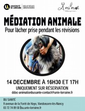 [Atelier] Médiation animale à la BU Santé 