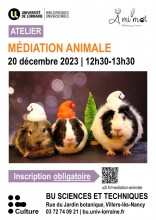[Atelier] Médiation animale à la BU Sciences et Techniques