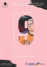 Affiche 2000 bougies de Pline l'Ancien. LEM, Nancy, 20 janvier à 20h
