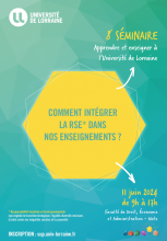 [Save the date] - 8° séminaire de pédagogie universitaire - Comment intéger la RSE dans nos enseignements ?
