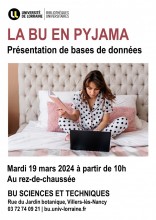 [Atelier BU en pyjama] à la BU Sciences et Techniques