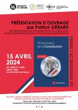 [Entretien de l'IRENEE] Dictionnaire de la Constitution
