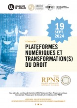 [séminaire] Plateformes numériques et transformation(s) du droit 