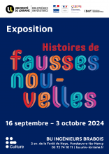 Affiche de l'exposition "Fausses nouvelles"