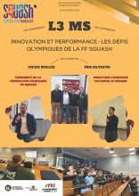 Les étudiants en Management du Sport à la rencontre des dirigeants du squash français (6 novembre) Les étudiants en Management du Sport à la rencontre des dirigeants du squash français (6 novembre)