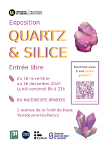 Affiche de l'exposition "Silicium et quartz"