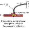 L’appareil projette de la lumière colorée ou non, au travers de fibres optiques qui servent à la fois d’émetteur et de capteur lumineux.