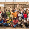 les volontaires de 2014 sur le chantier